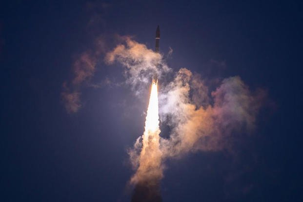 A United Launch Alliance (ULA) Atlas V rocket carrying the sixth Space Based Infrared System Geosynchronous Earth Orbit (SBIRS GEO-6) satellite launches from Space Launch Complex 41